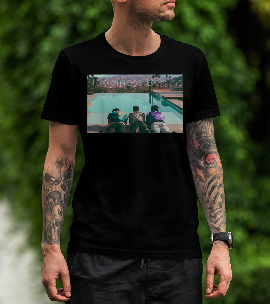 Jonas Brothers Happiness Begins Poolside Album Cover T-Shirt