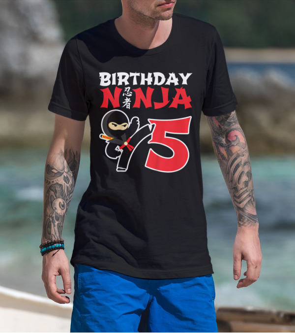 Birthday Ninja 5 Year Old T-Shirt