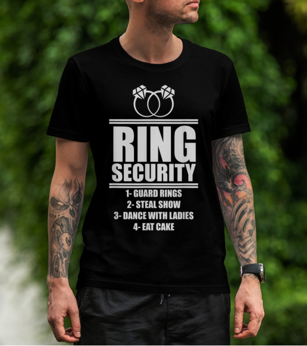 Kids Ring Security Ring Bearer Guard Rings Steal Show Dance Eat Cake T-Shirt
