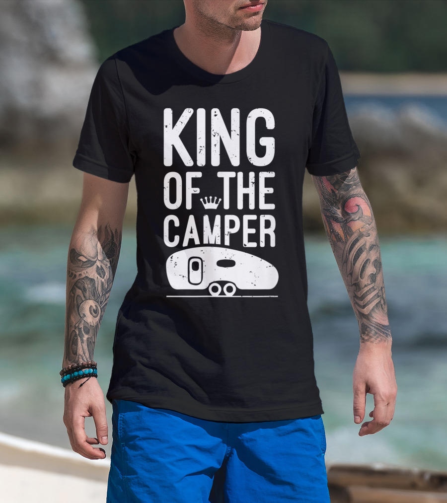 King Of The Camper Camping Enthusiast Crowned Adventure T-Shirt