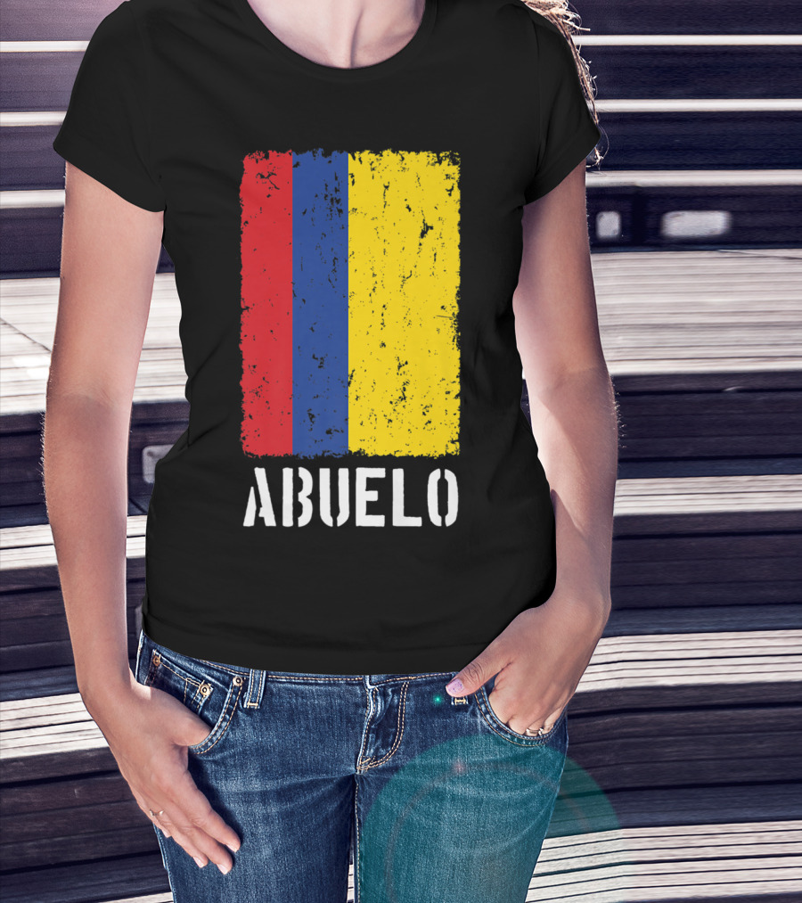 Colombian Grandpa Abuelo Colombia Flag T-Shirt