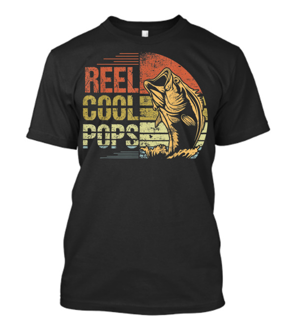 Reel Cool Pops Fishing Sunset With Jumping Fish T-Shirt