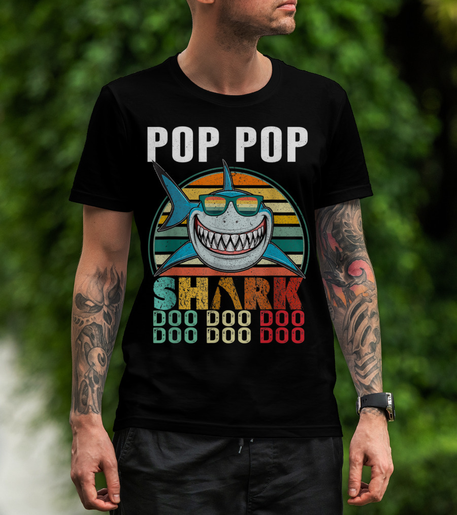 Pop Pop Shark Doo Doo Doo Doo T-Shirt