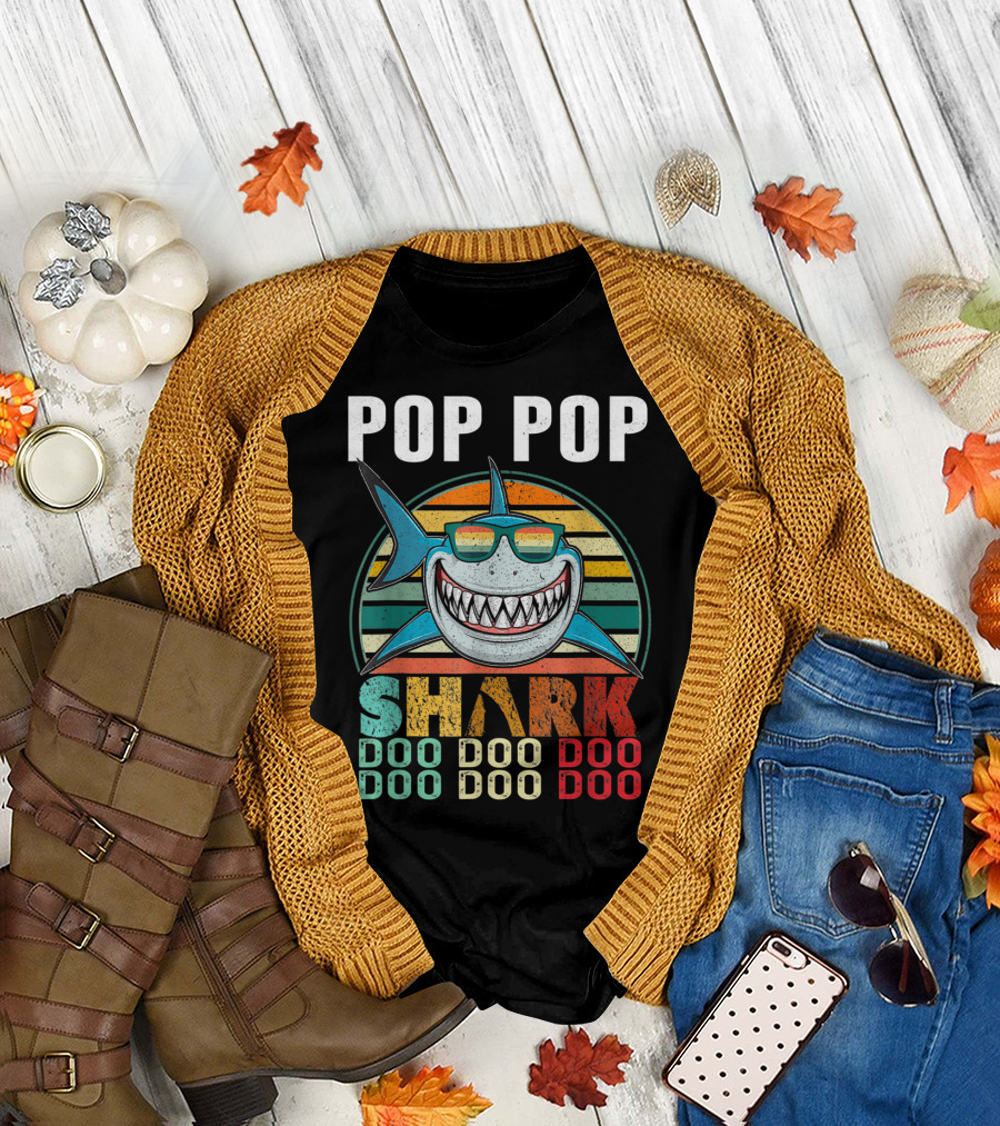 Pop Pop Shark Doo Doo Doo Doo T-Shirt