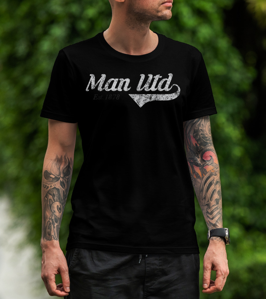 Man Utd Est. 1878 Retro Soccer Jersey Red Devils Manchester T-Shirt