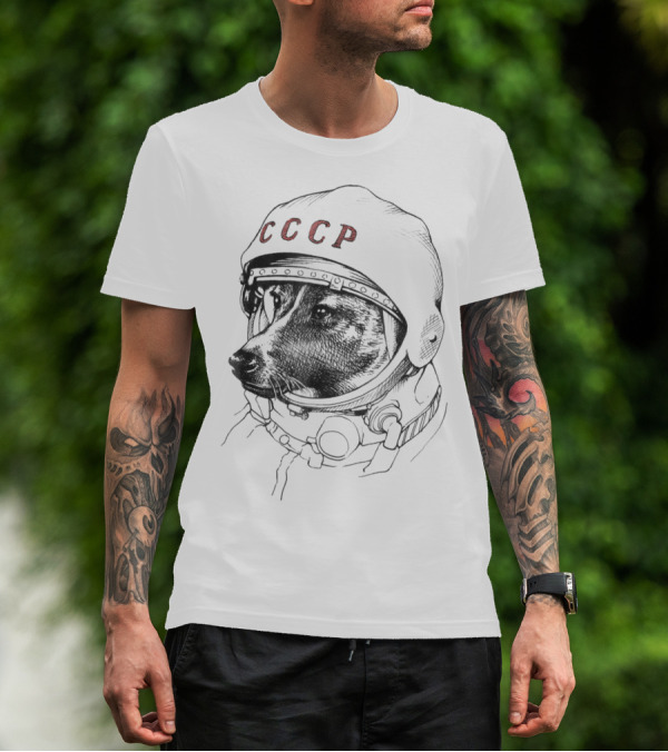 CCCP Space Traveler Dog Cosmonaut T-Shirt