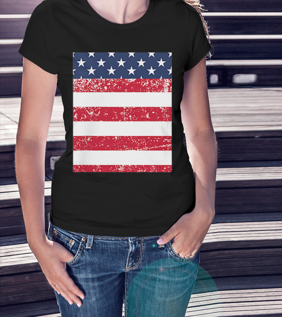 USA Pocket American Flag T-Shirt