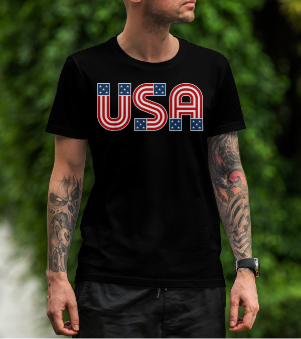 USA Stars And Stripes Patriotic American Flag T-Shirt