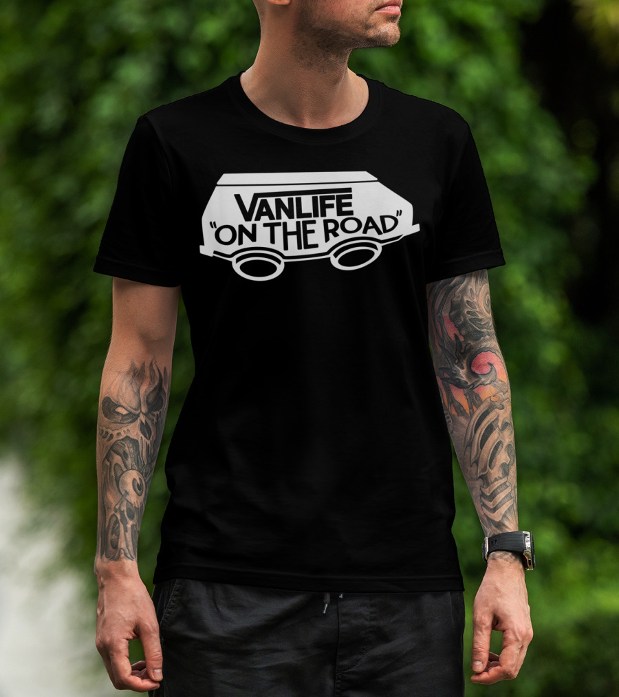 Vanlife On The Road Skater Surfer Campervan T-Shirt