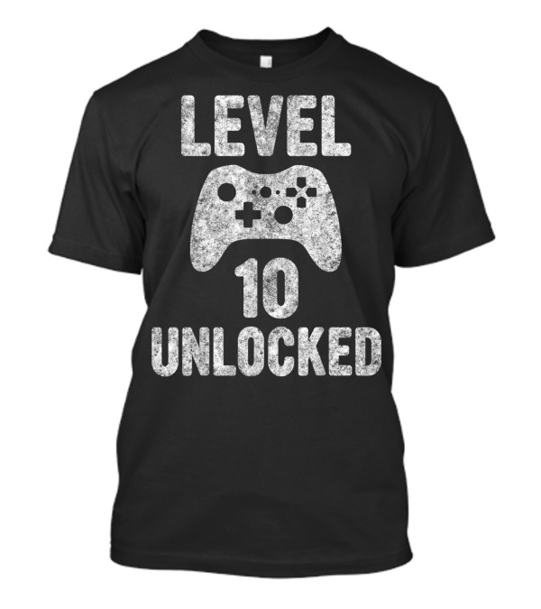 Level 10 Unlocked Video Game Birthday Controller T-Shirt