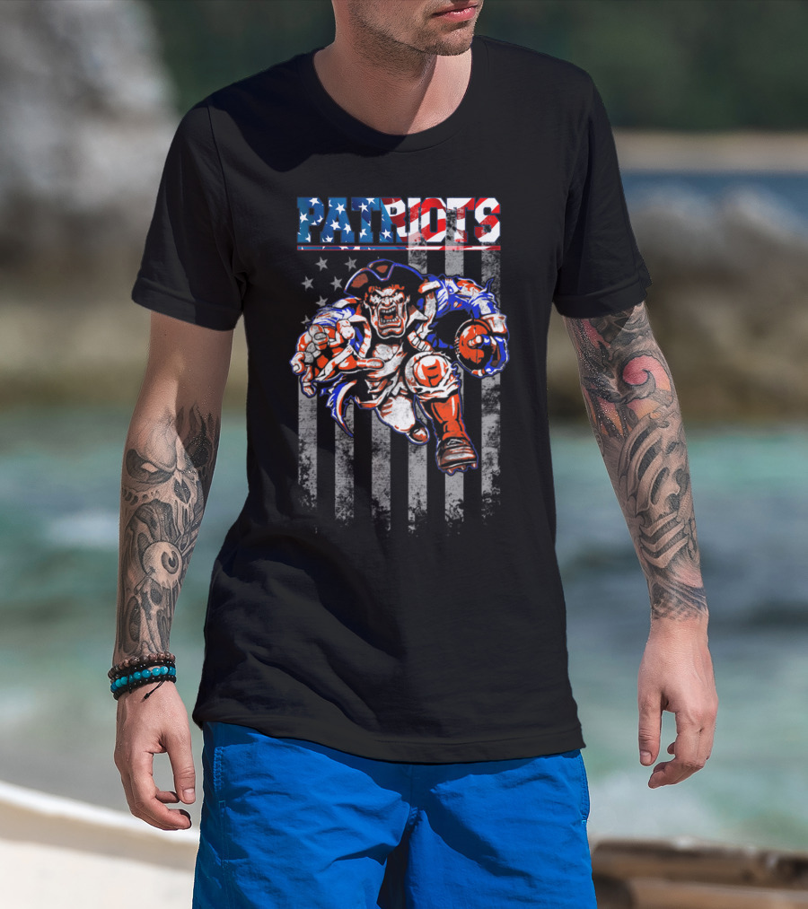 Patriotic American Football Fans New England Patriots T-Shirt
