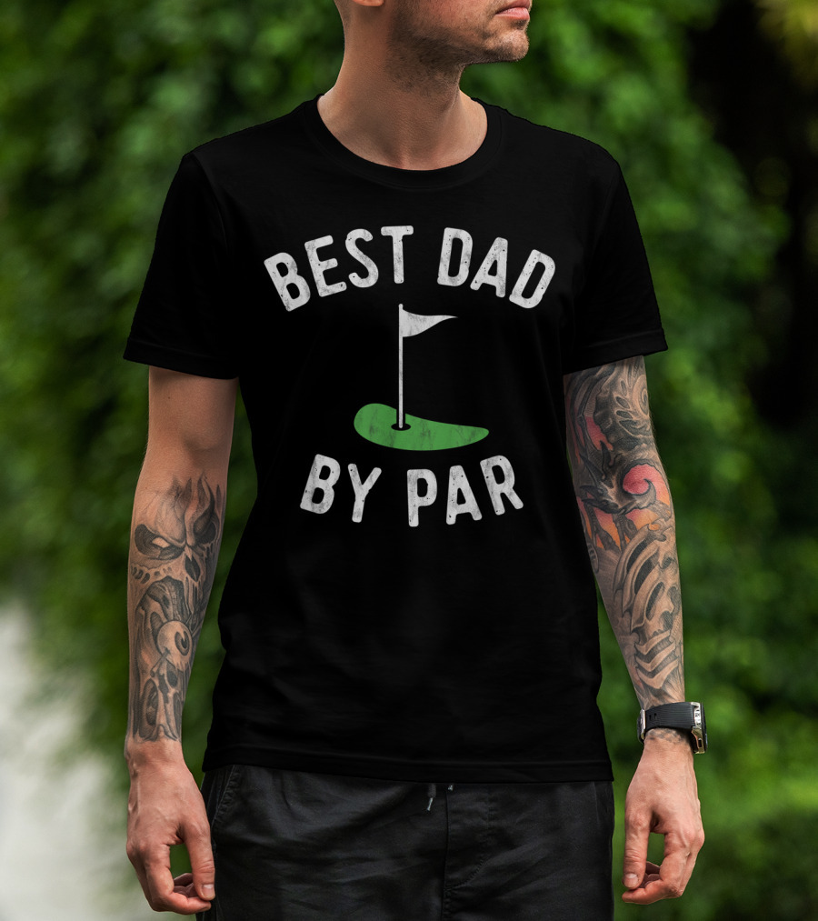 Best Dad By Par Funny Golf Mens T-Shirt