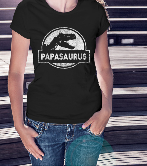 Jurassic Papasaurus Rex Dinosaur Mens T-Shirt