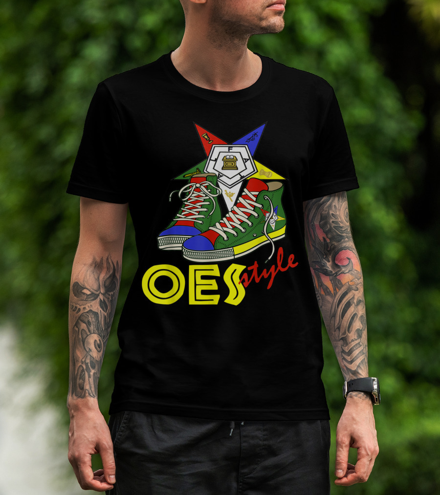 OES Style Order Of The Eastern Star Sistar Sneakers T-Shirt