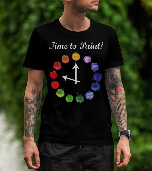 Time To Paint Colorful Clock Palette T-Shirt