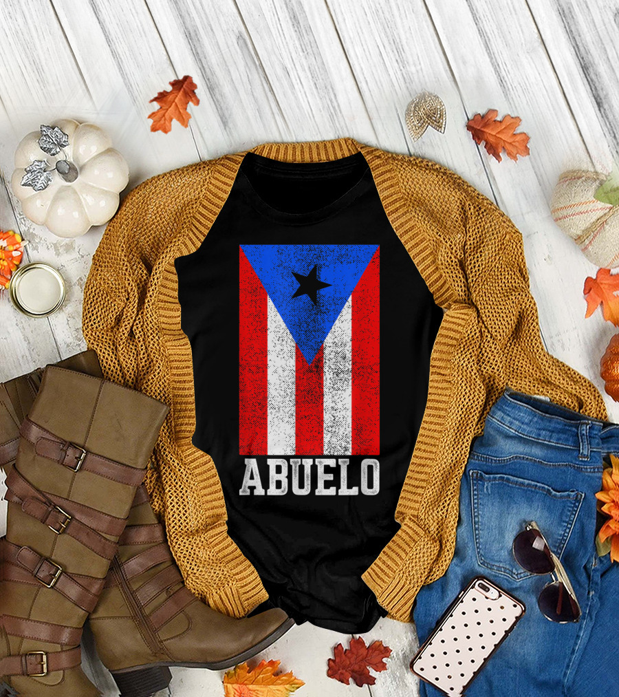 Puerto Rico Flag Abuelo T-Shirt