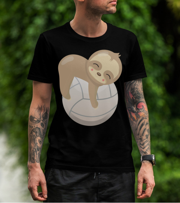 Sloth Volleyball Animal Love Cute Sleeping Baby T-Shirt