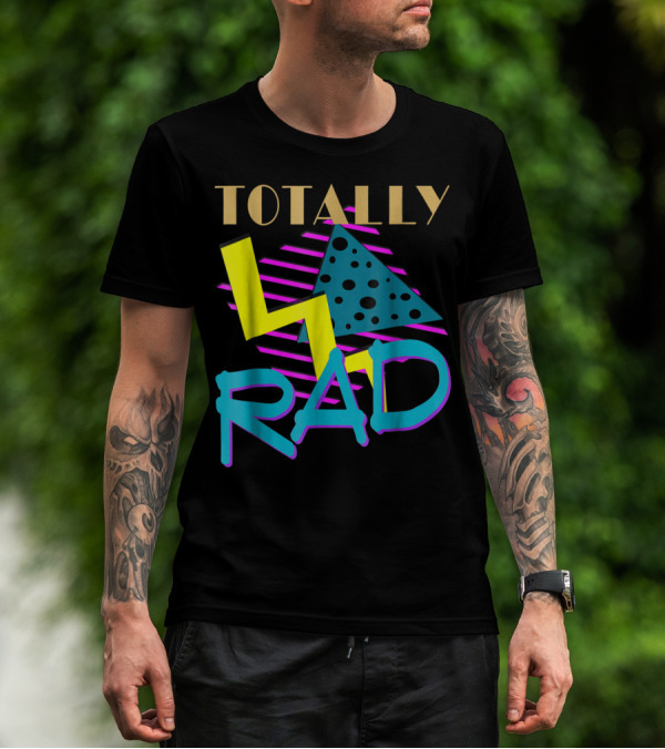 Totally Rad 1980s Vintage Eighties Style With Geometric T-Shirt