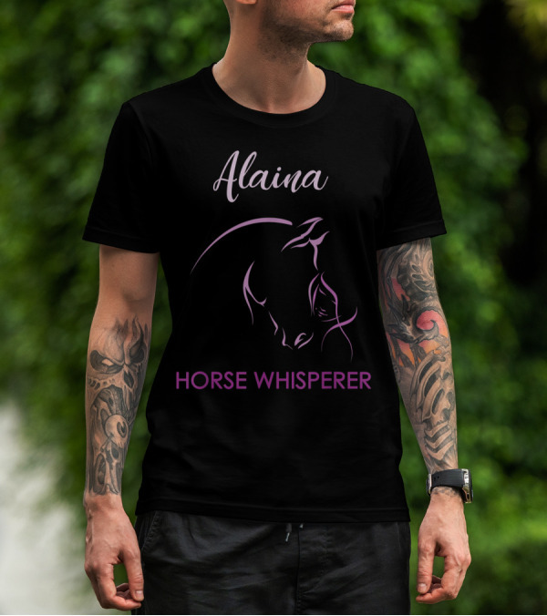 Alaina Horse Whisperer Personalized Name Elegant Horse T-Shirt