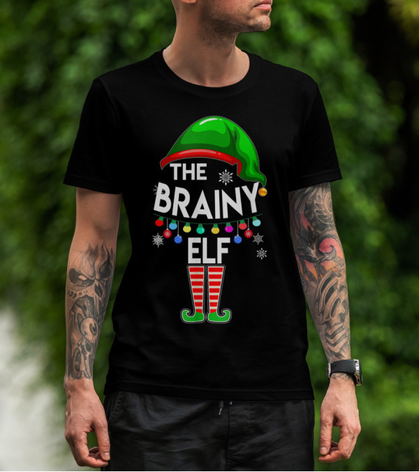 The Brainy Elf Family Christmas Holiday T-Shirt