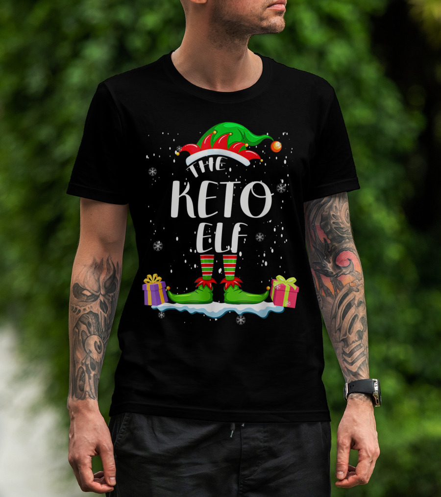 The Keto Elf Snowflakes And Gifts Holiday T-Shirt