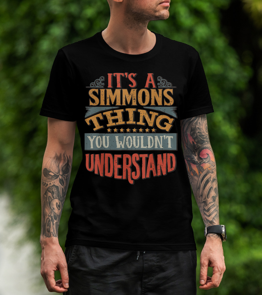 It's A Simmons Thing You Wouldn't Understand Stars Swirls T-Shirt