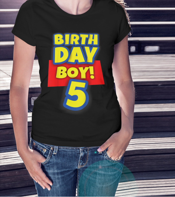 Birthday Boy 5 Year Old Toy Story Kids T-Shirt