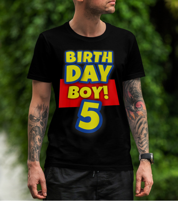Birthday Boy 5 Year Old Toy Story Kids T-Shirt