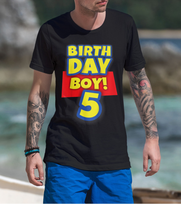 Birthday Boy 5 Year Old Toy Story Kids T-Shirt