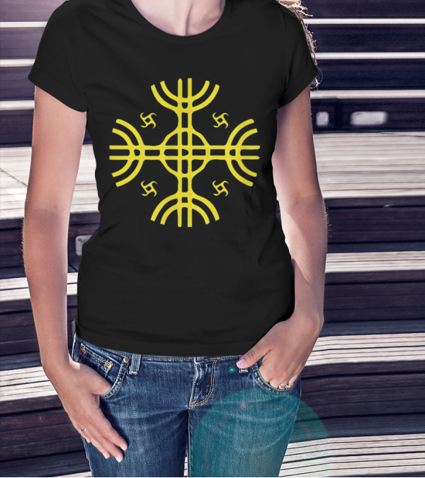 Kultrun Sun Mapuche Symbol Shamanistic Symbology T-Shirt