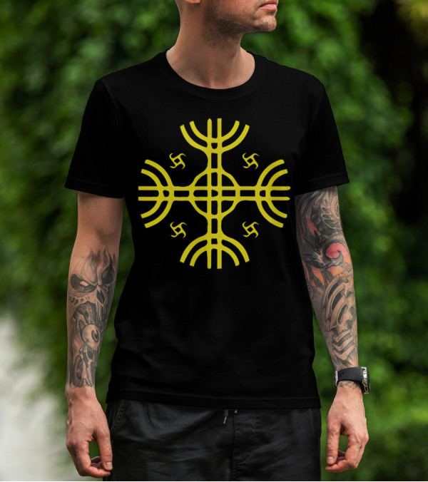 Kultrun Sun Mapuche Symbol Shamanistic Symbology T-Shirt