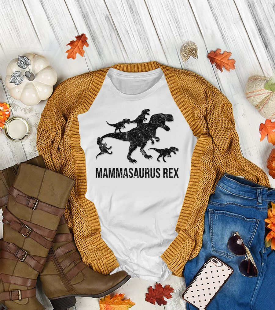 Mammasaurus Rex Dinosaur Family T-Shirt
