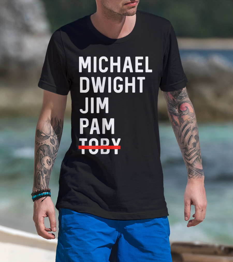 Michael Dwight Jim Pam Toby Crossed Out T-Shirt