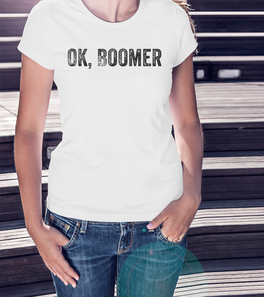 Ok Boomer Funny Millennial Phrase Trendy Generational Catchphrase T-Shirt