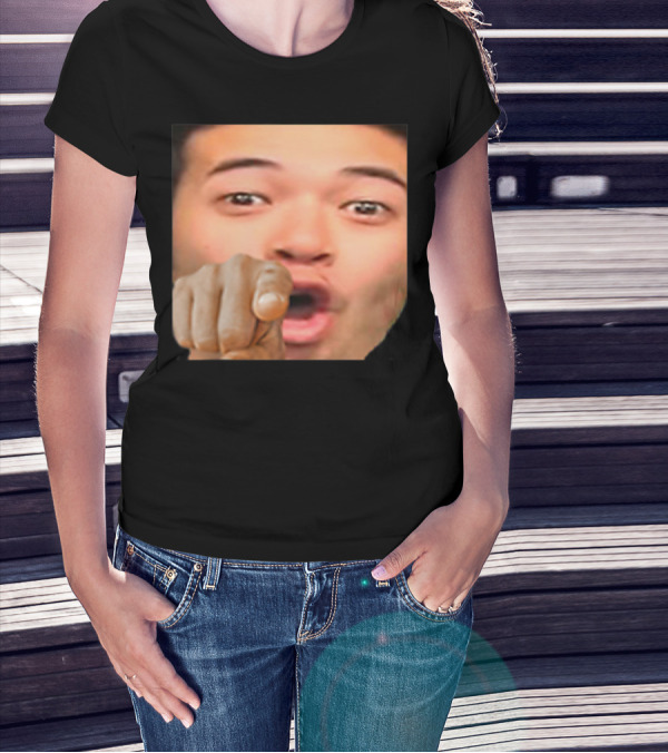 Pogyou Corner Emote Pointing Face Twitch Reaction T-Shirt