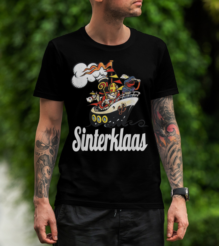 Sinterklaas Funny Sinterklaasboot With Zwarte Piet T-Shirt