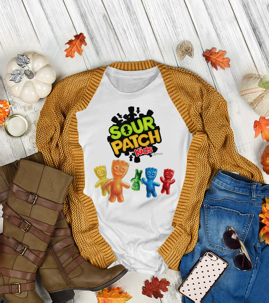 Sour Patch Kids Candy Colorful Characters T-Shirt