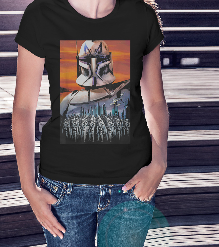 Star Wars Clone Wars Captain Rex And Clone Trooper Army T-Shirt
