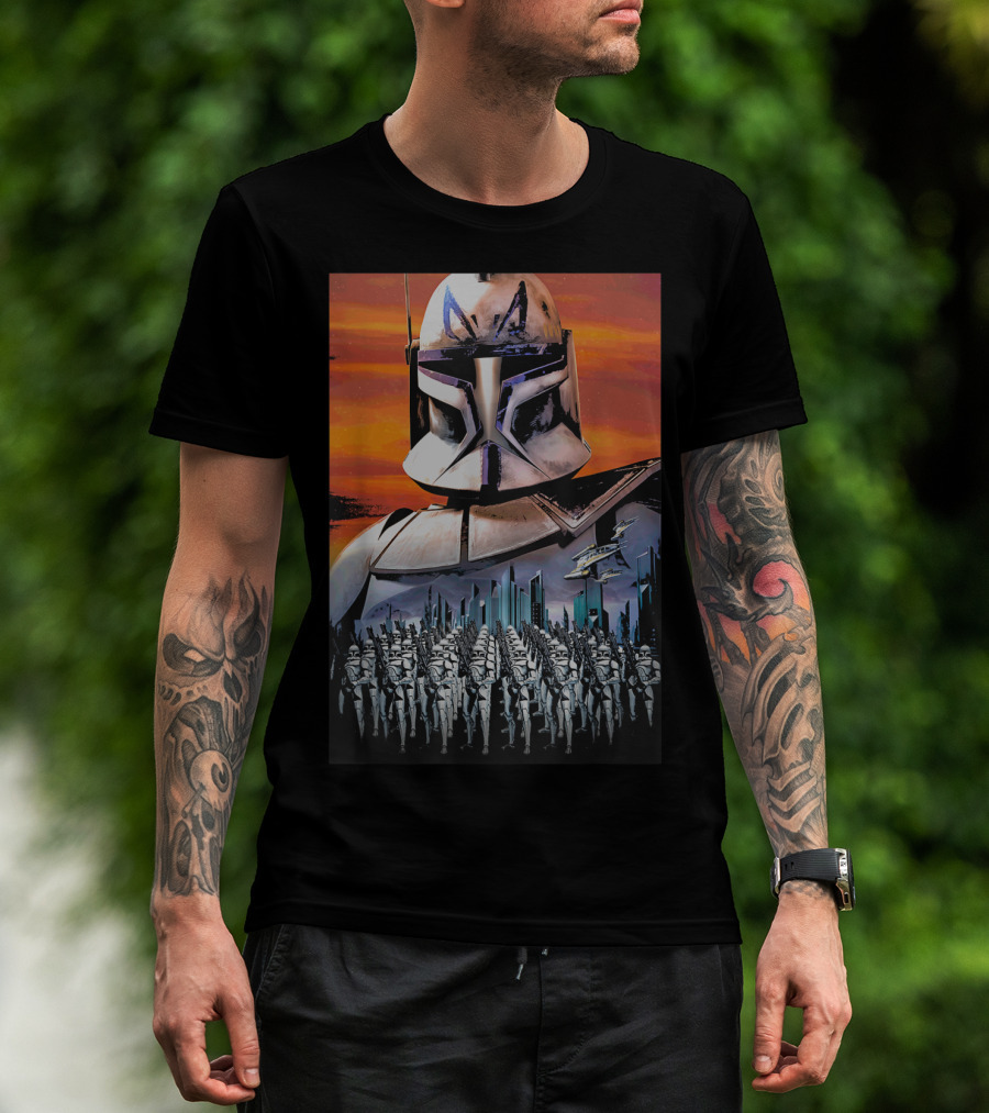 Star Wars Clone Wars Captain Rex And Clone Trooper Army T-Shirt