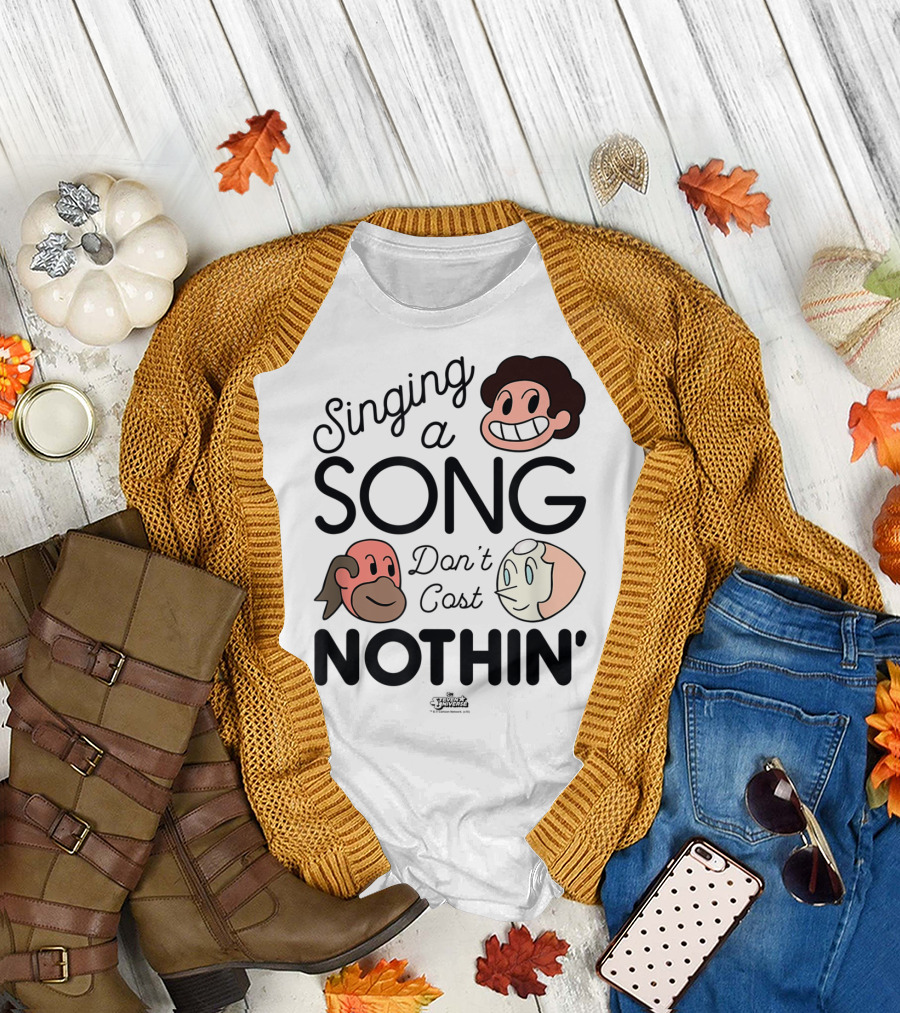 Singing A Song Don't Cost Nothin' Steven Universe Cartoon Network Characters T-Shirt
