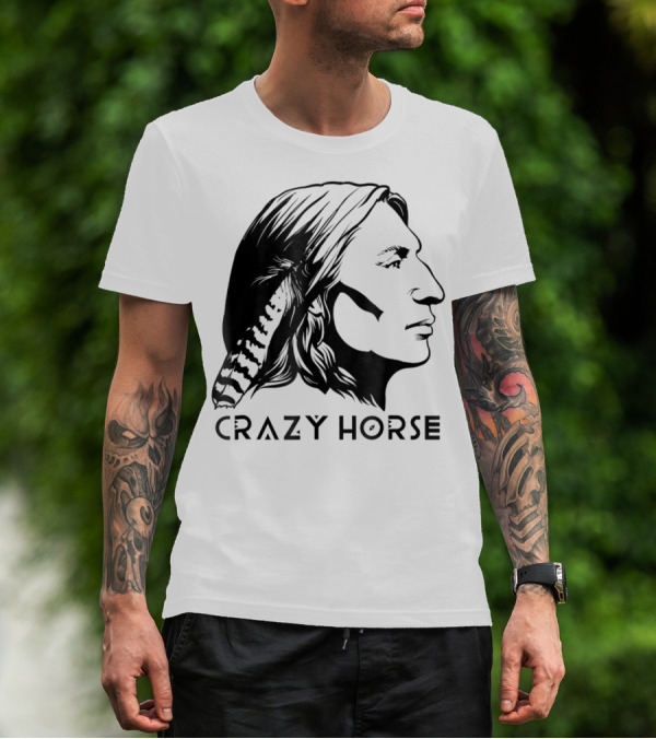 Crazy Horse Native American Profile T-Shirt