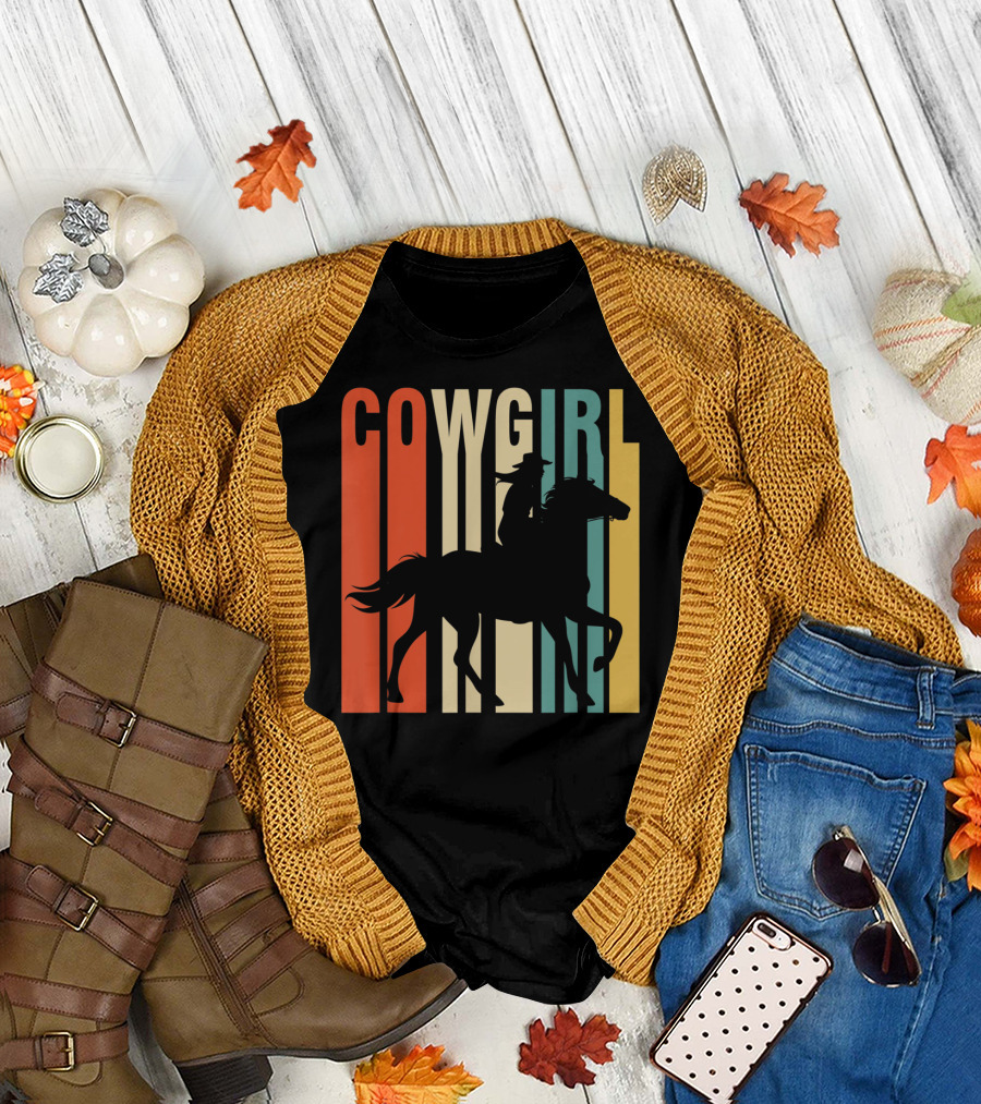 Cowgirl Silhouette Horse Rider T-Shirt