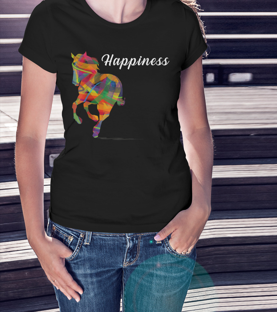 Happiness Colorful Cute Horse T-Shirt