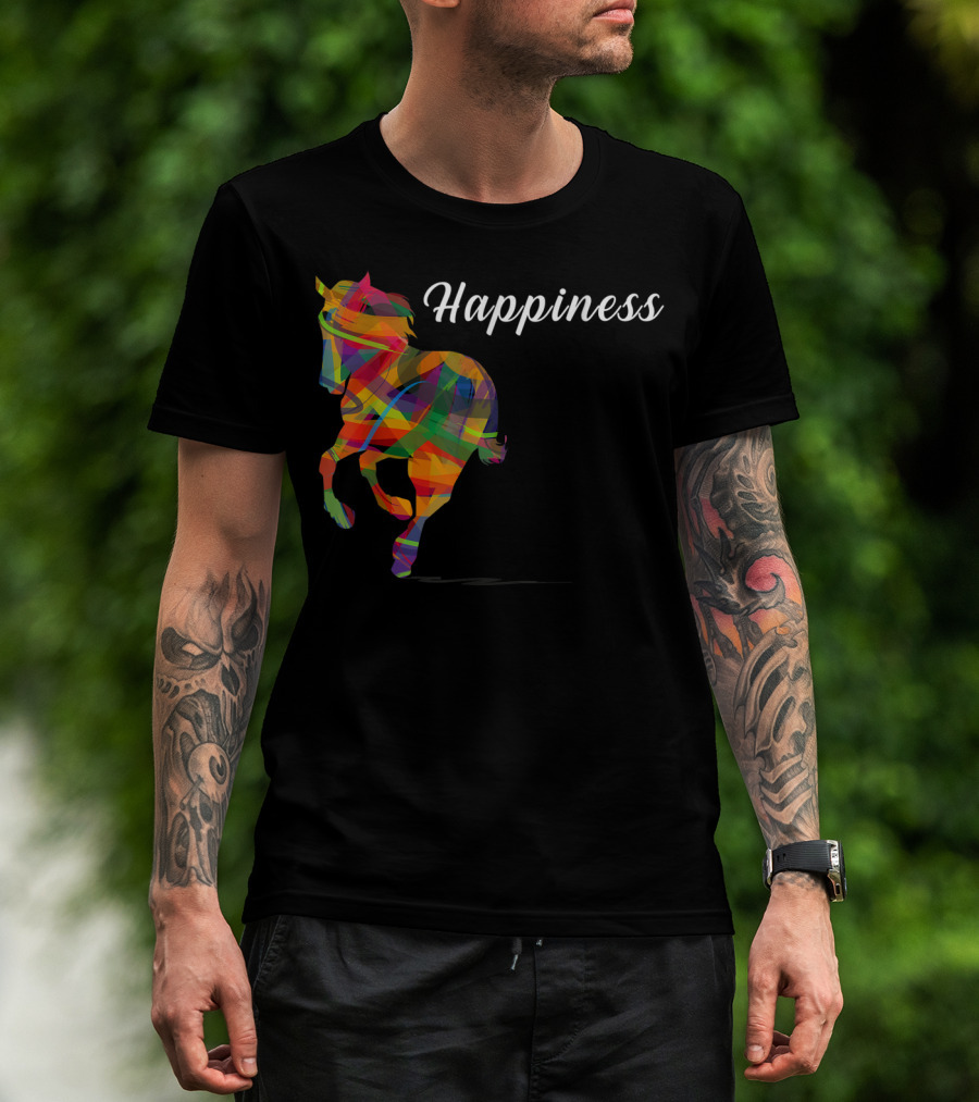 Happiness Colorful Cute Horse T-Shirt