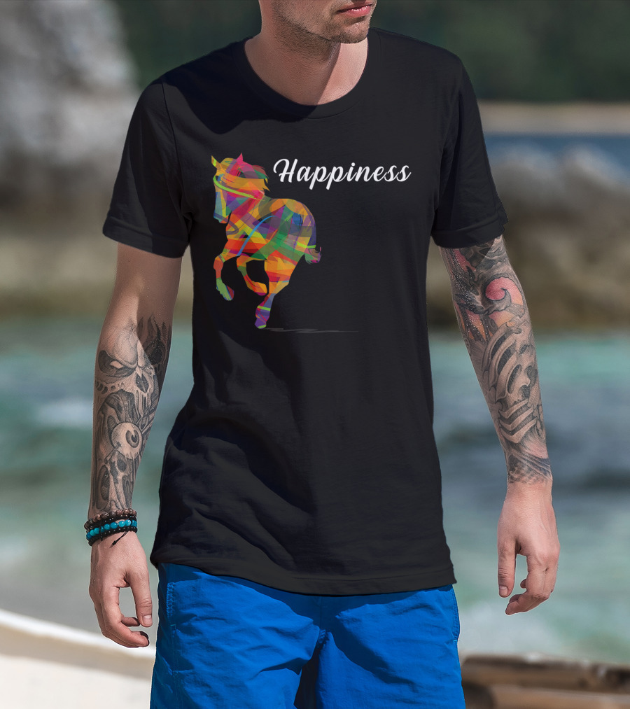 Happiness Colorful Cute Horse T-Shirt