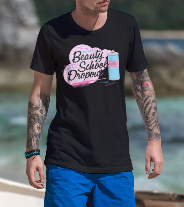 Beauty School Dropout Grease Pink Ladies Can And Comb T-Shirt