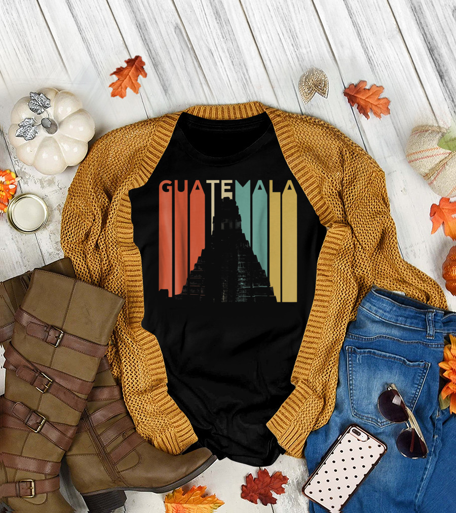 Guatemala Chapin Atitlan Tikal Maya Mayan Pyramid T-Shirt