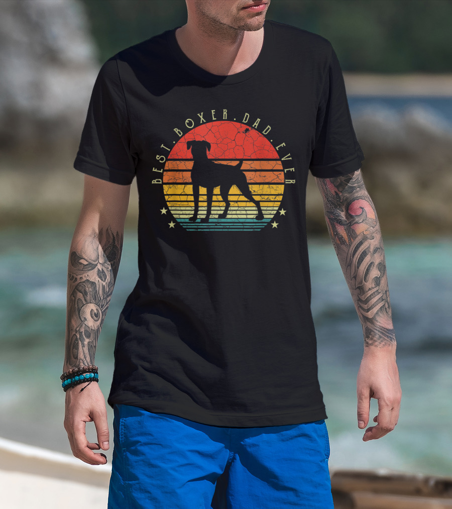 Best Boxer Dad Ever Dog Lover Pet Owner Men's T-Shirt