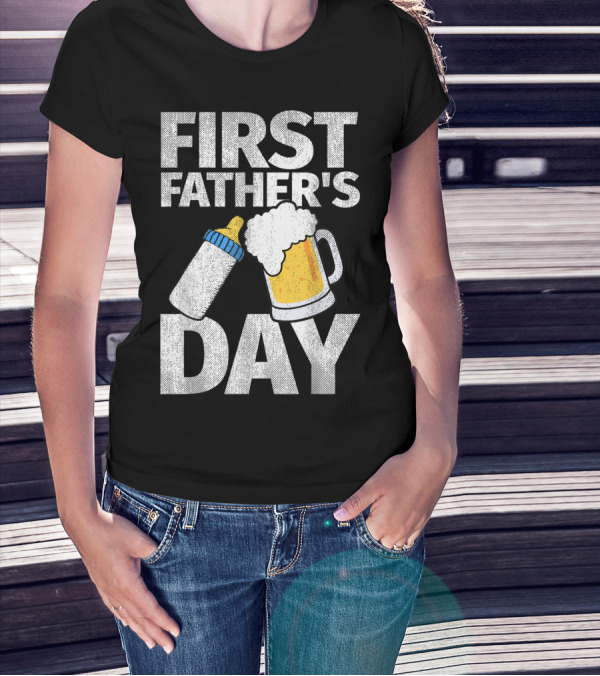 First Father's Day Beer Baby Bo T-Shirt