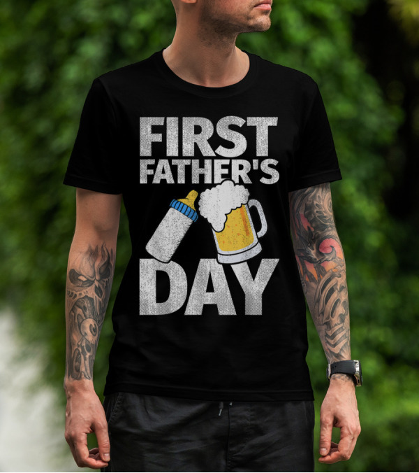 First Father's Day Beer Baby Bo T-Shirt